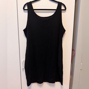 SHEIN Black Sleeveless Mini Tank Dress